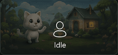 Idle category card with relaxed character artwork